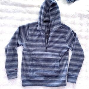 Billabong A/Div Hoodie Mens XL Blue Stripe Pullover Fleece Baja Surf